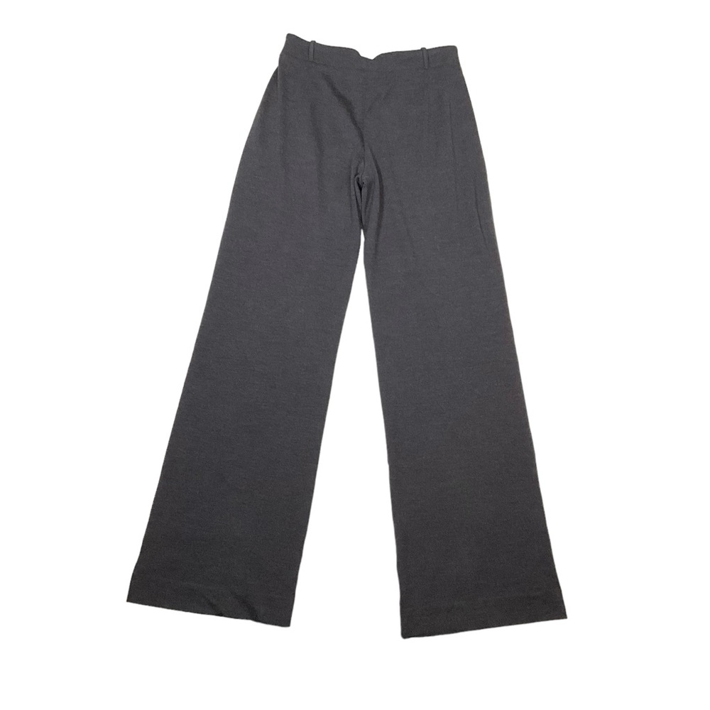 Faconnable Women’s High-Rise Wide Leg Trouser Gray Stretch Wool Dress Pa… - Picture 2 of 16